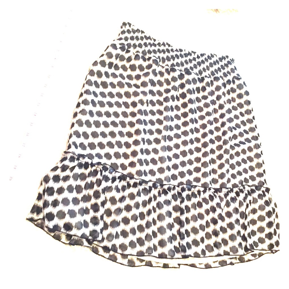 Avenue SZ 14/16 Silky Black/White Polka Dot Skirt